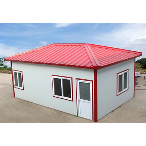 Modular Prefabricated Cottage - Color: White And Blue