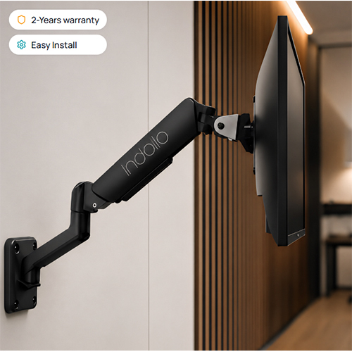 Wall Mounted Gas Spring Monitor Arm