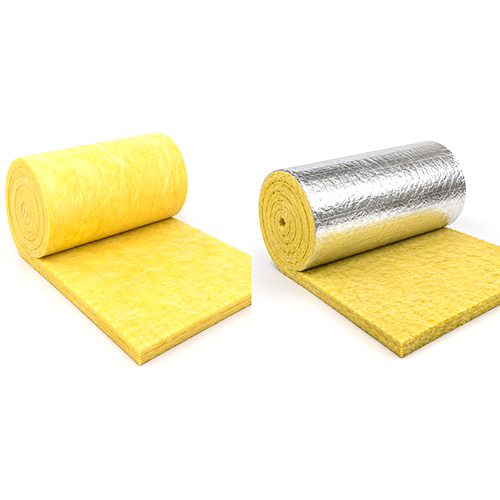 Fiber Glasswool Insulation One Side Foil And Plain