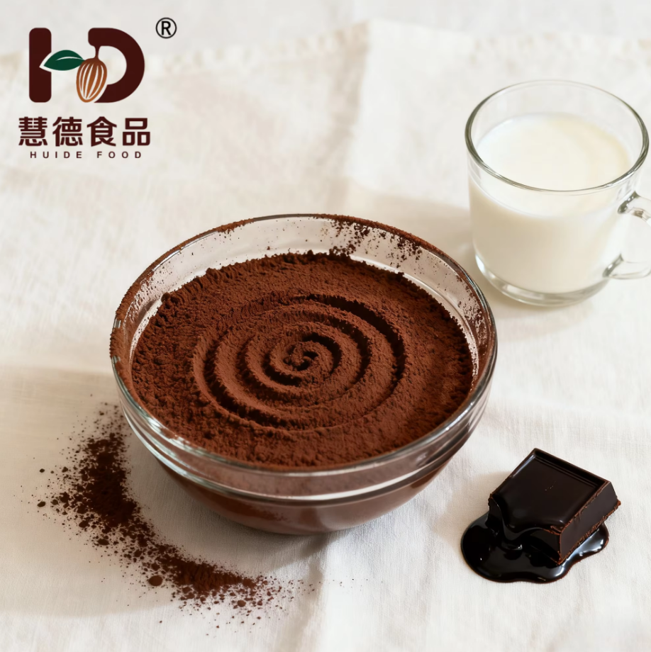 HUIDE High Fat Natural Cocoa Powder Food Grade Halal Certified pH 5.2-5.8 16-20% Fat Factory Bulk Supply for Baking