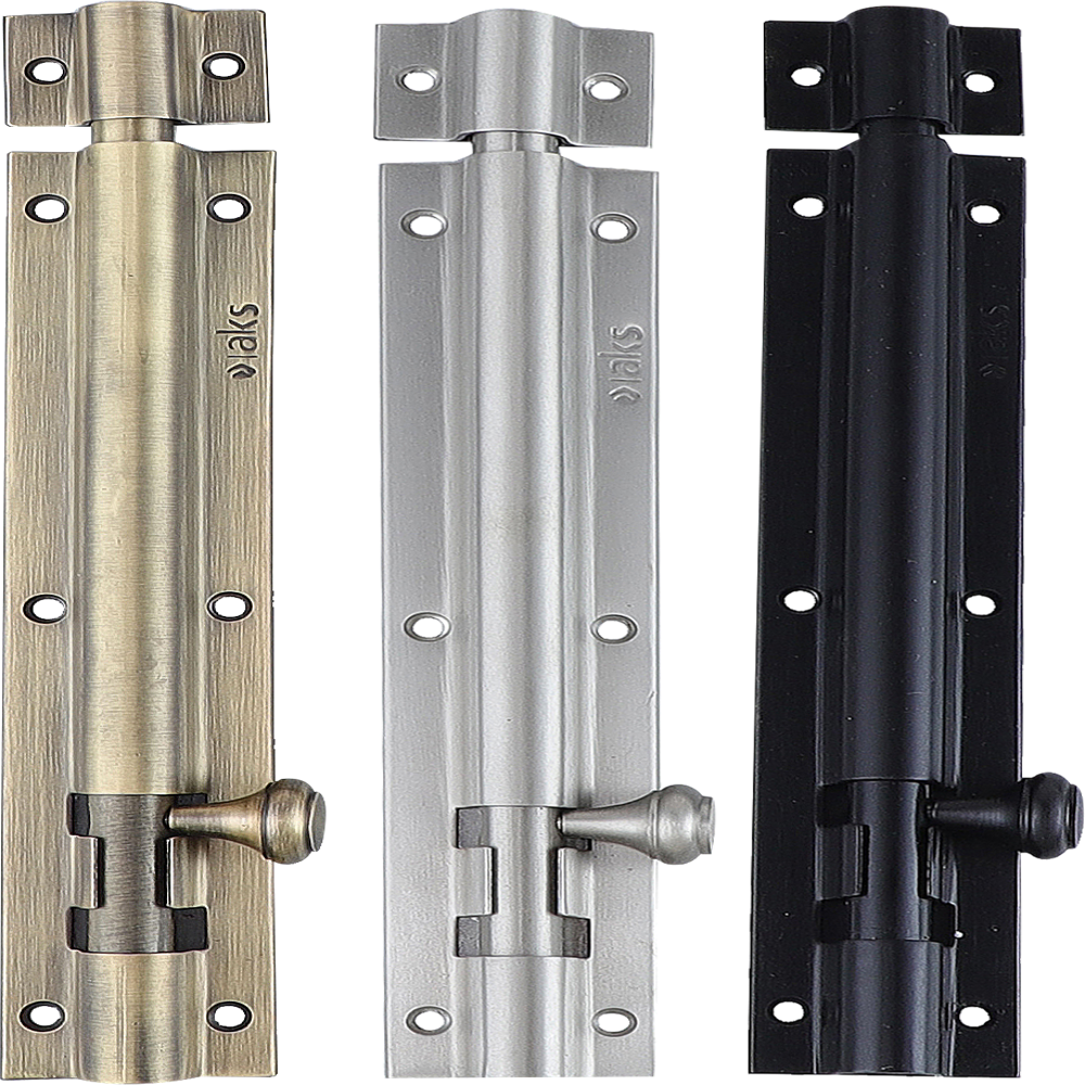 Aks Stainless Steel Section Round Tower Bolt - Color: Satin