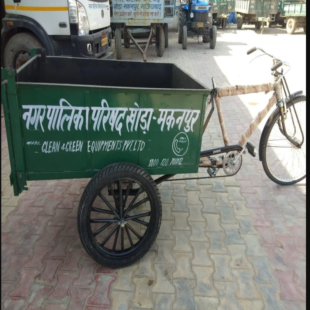 Open Top Garbage Cycle Rickshaw