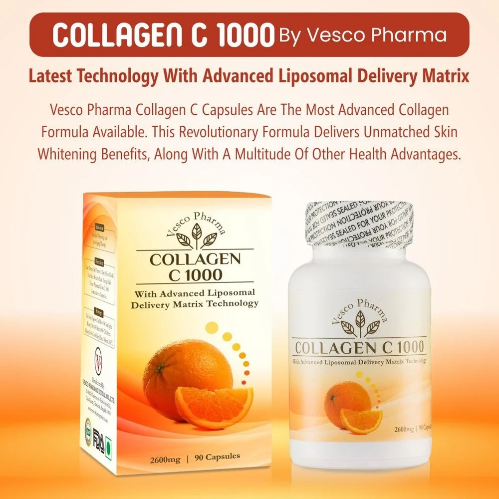 Vesco Pharma Collagen C 1000 Collagen and Vitamin C Capsules