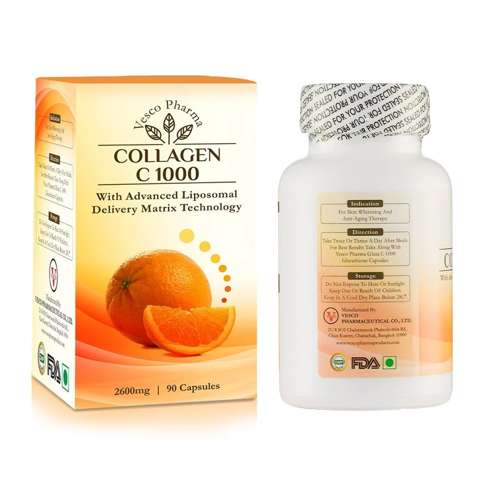 Vesco Pharma Collagen C 1000 Collagen and Vitamin C Capsules