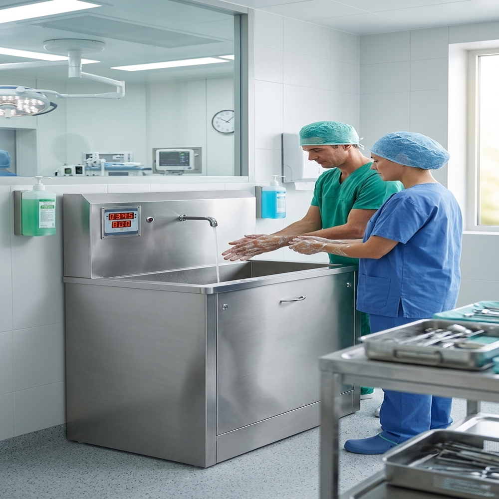 One-bay Surgical Scrub Station with Controller