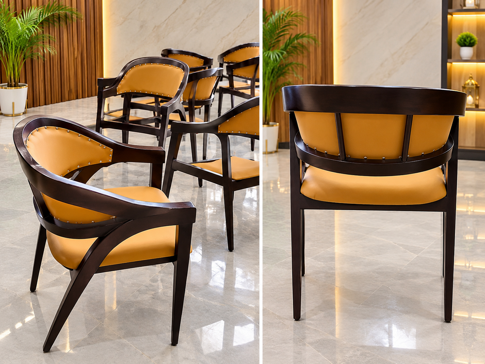 Wooden Restaurant Arm Chair