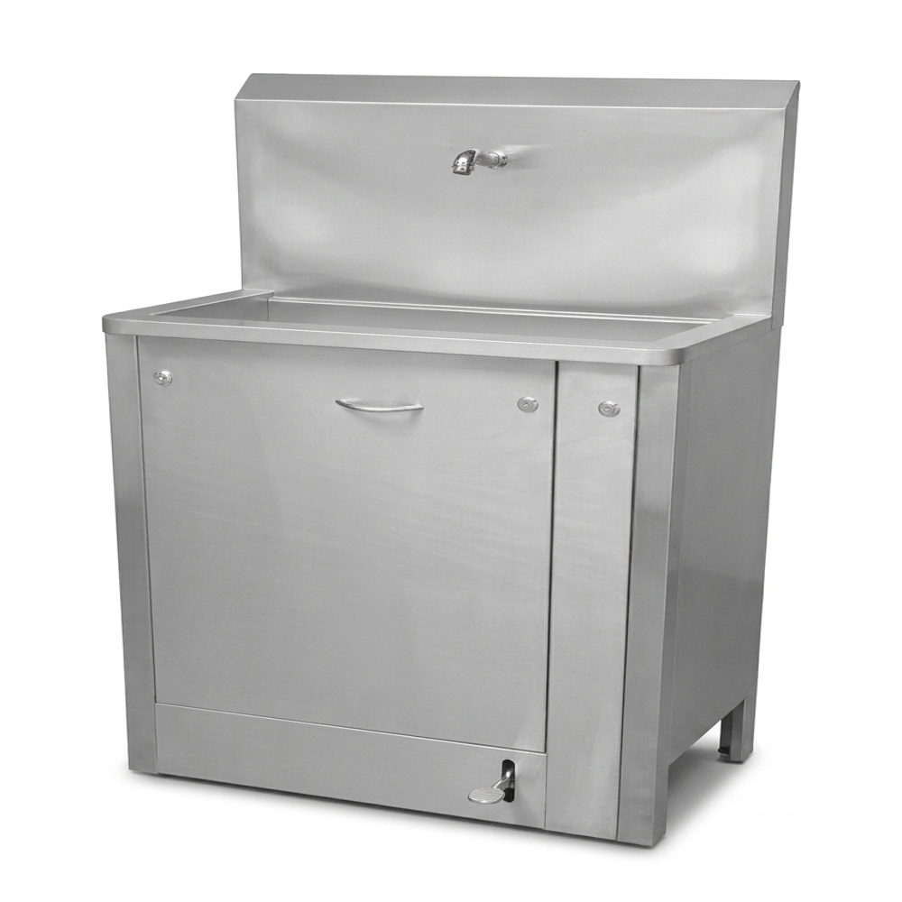 One-Bay Surgical Station With Paddler - Equipment Materials: Stainless-Steel