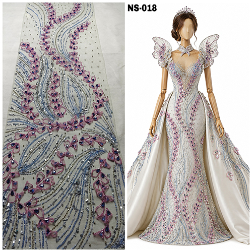 Special zari work embroidery fabric