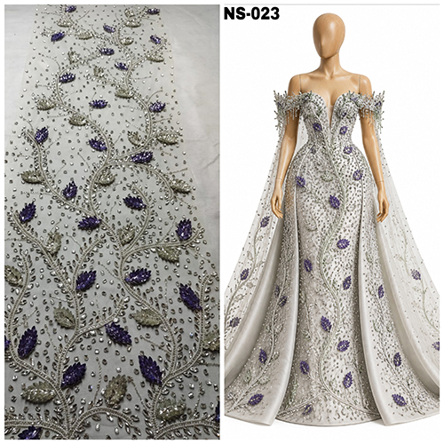 Zardozi embroidered fabric