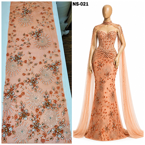 Special stone handwork embroidery fabric
