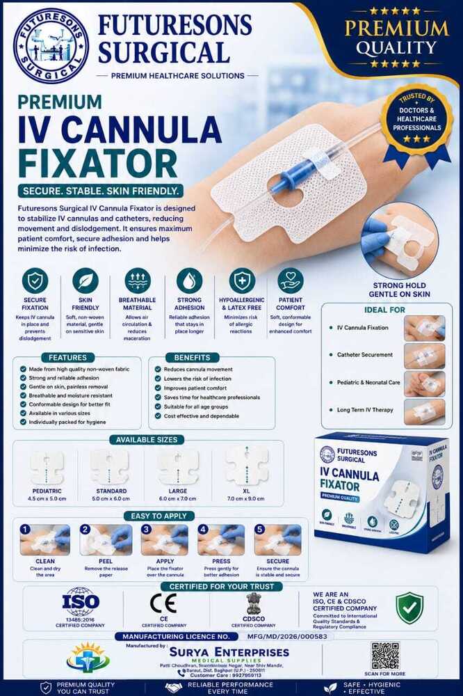 Iv Cannula Fixator - Color: Transparent/white With Blue Strip