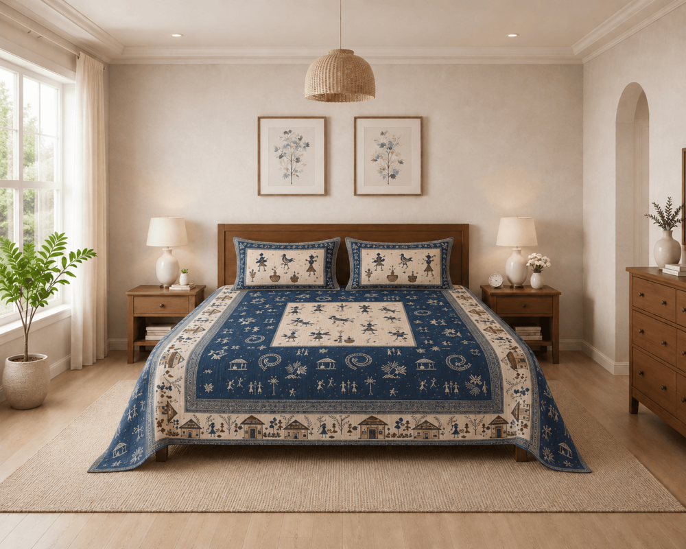 Royal Pure Cotton King Size Bedsheet with 2 Pillow Covers