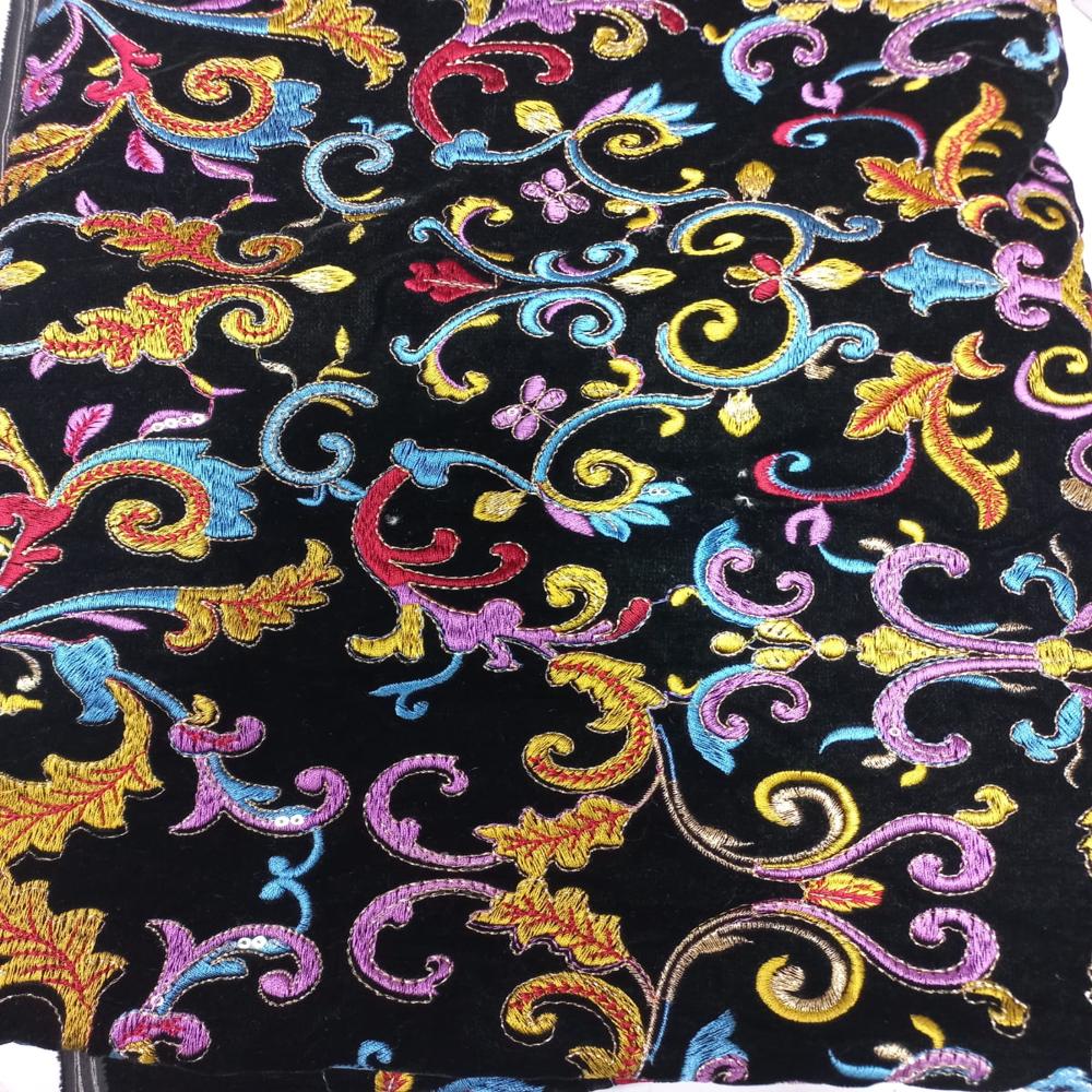 Arabian Style Velvet Embroidery Fabric By Fabric Diary
