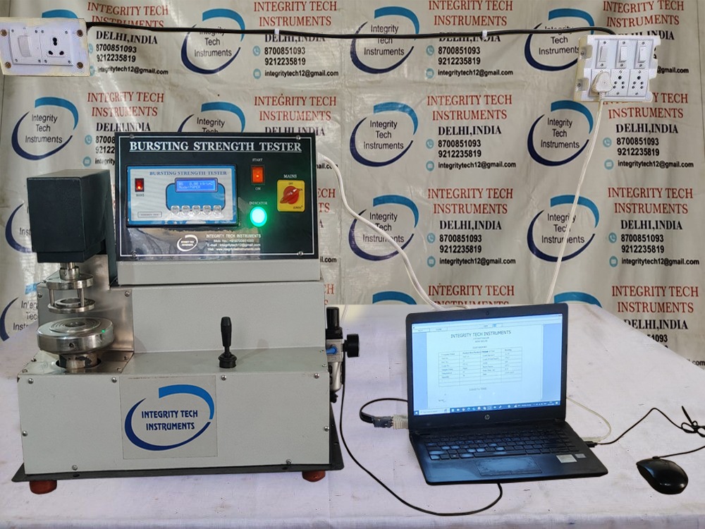Laboratory Computerised Bursting Strength Tester - Application: Paper Testing