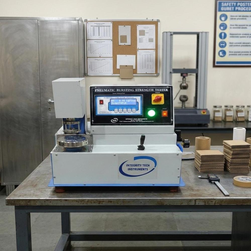 Digital Pneumatic Bursting Strength Tester - Application: Paper Board Testing