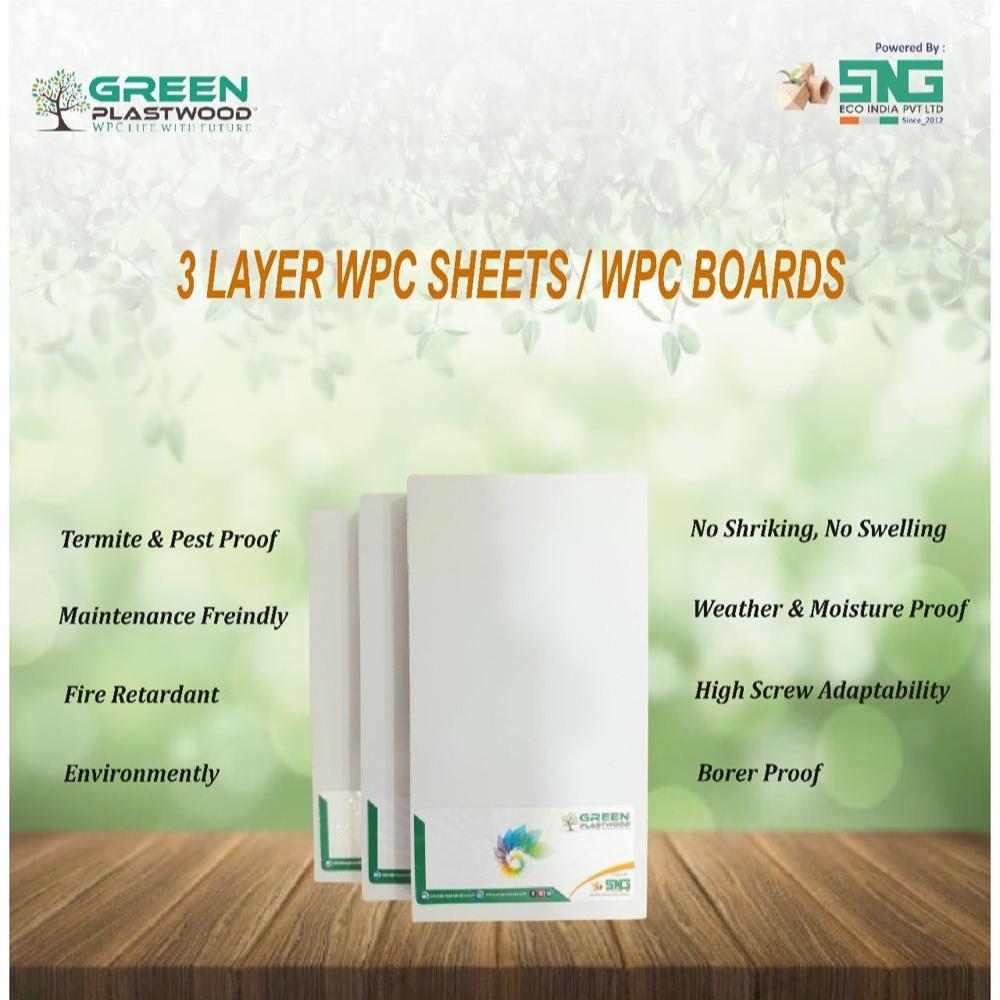 Three Layer WPC Solid Sheet