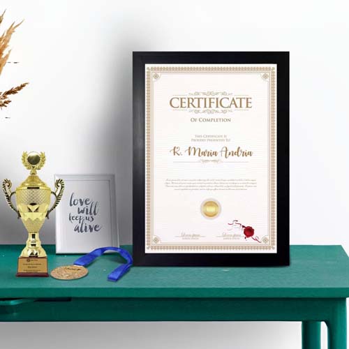 A4 Size Photo Frame - Color: Black Border