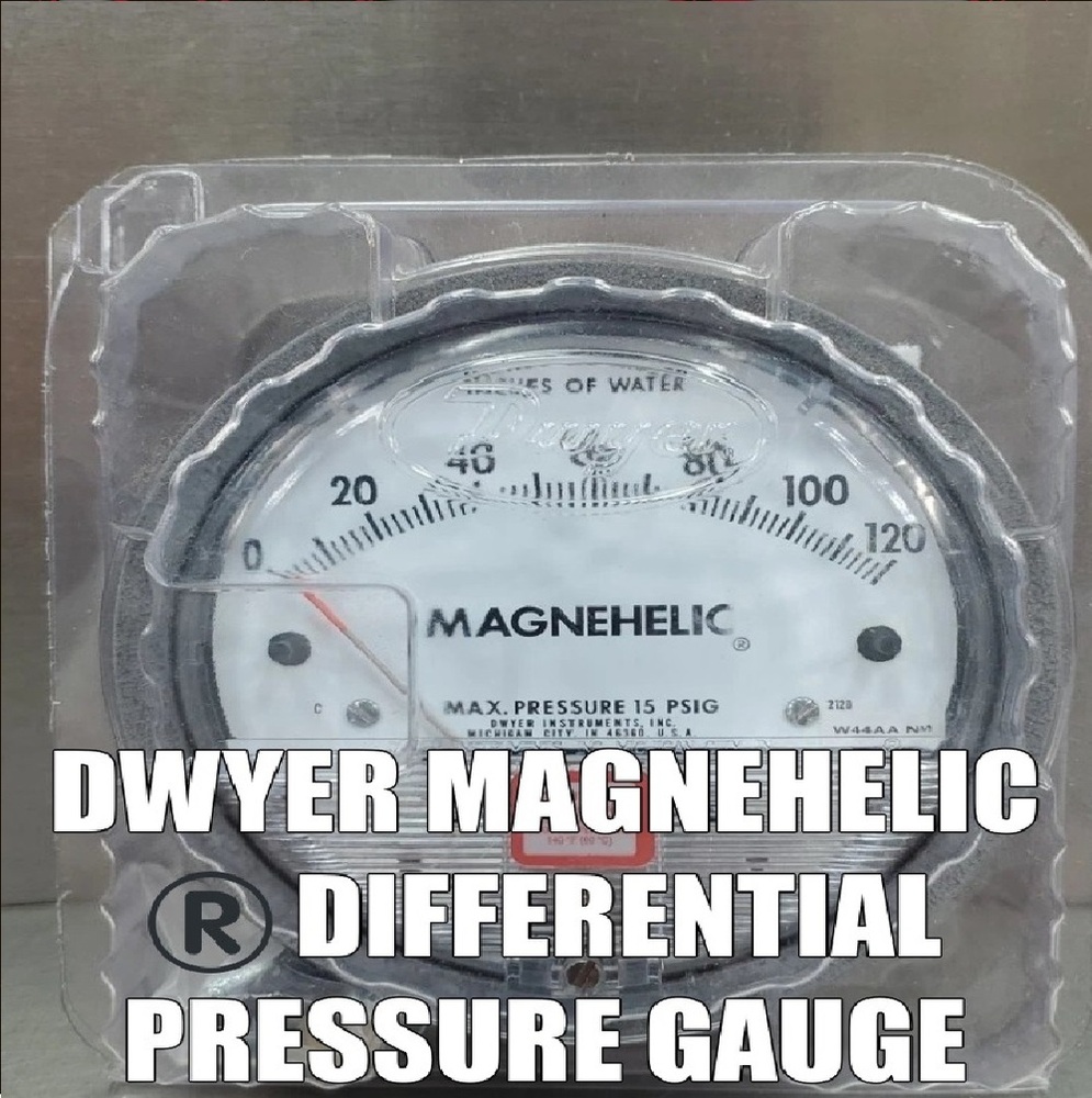 Dwyer ! Magnehelic Differential Pressure Gauge Range 0-120 Inch Of Water