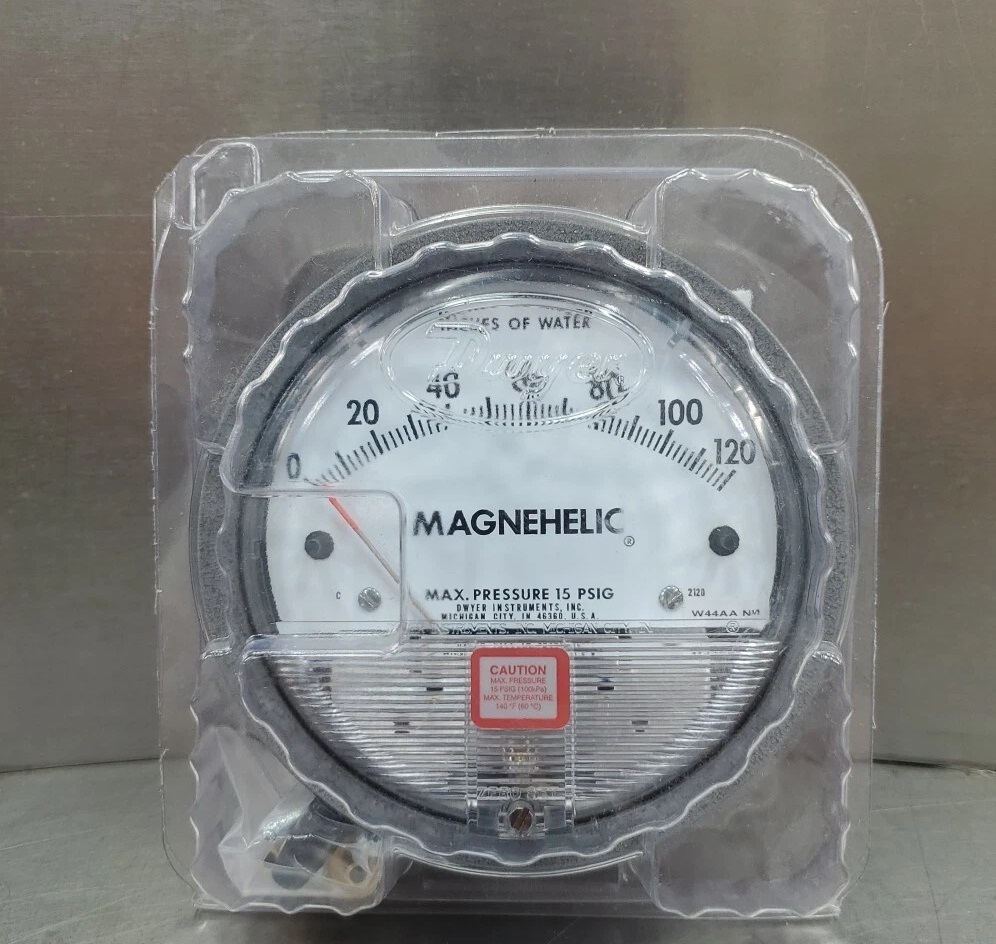 Dwyer ! Magnehelic Differential Pressure Gauge Range 0-120 Inch Of Water