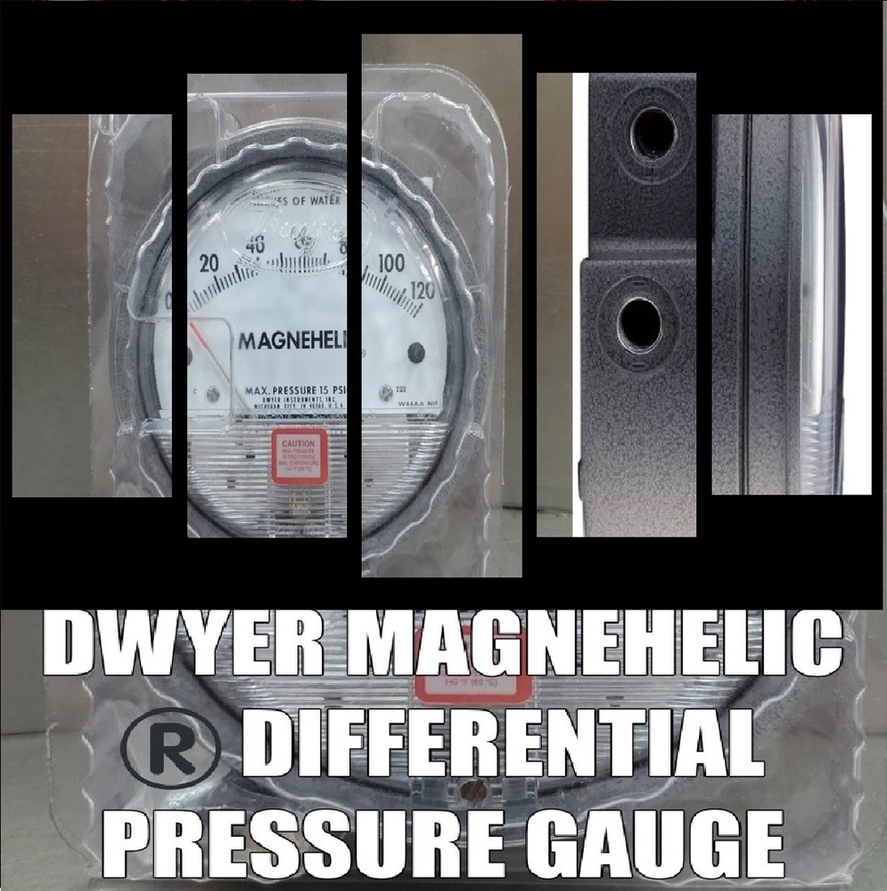 Dwyer ! Magnehelic Differential Pressure Gauge Range 0-120 Inch Of Water
