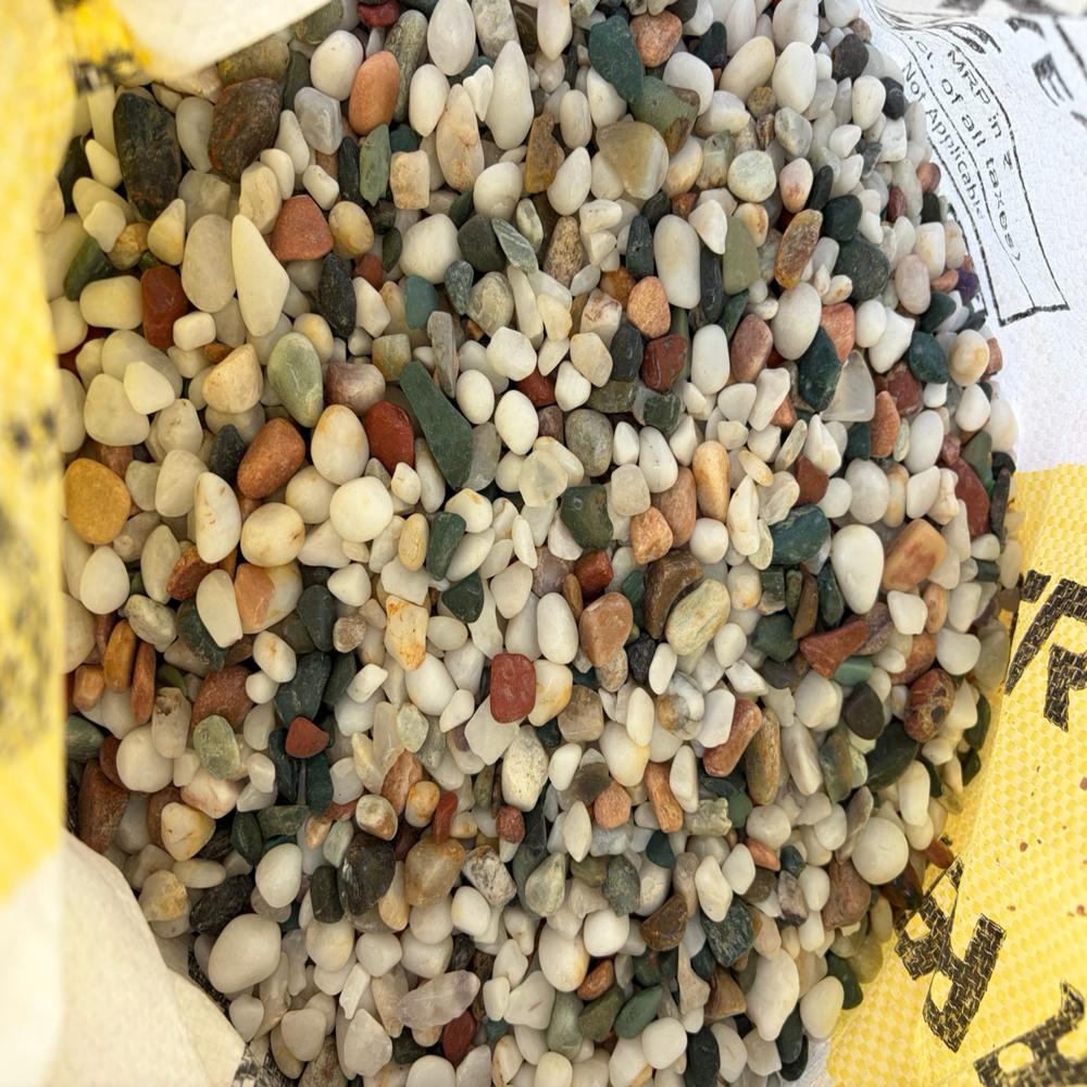 Polished Agate Pebbles in Multicolor Small Glossy Stones for Garden and Aquarium Landscaping