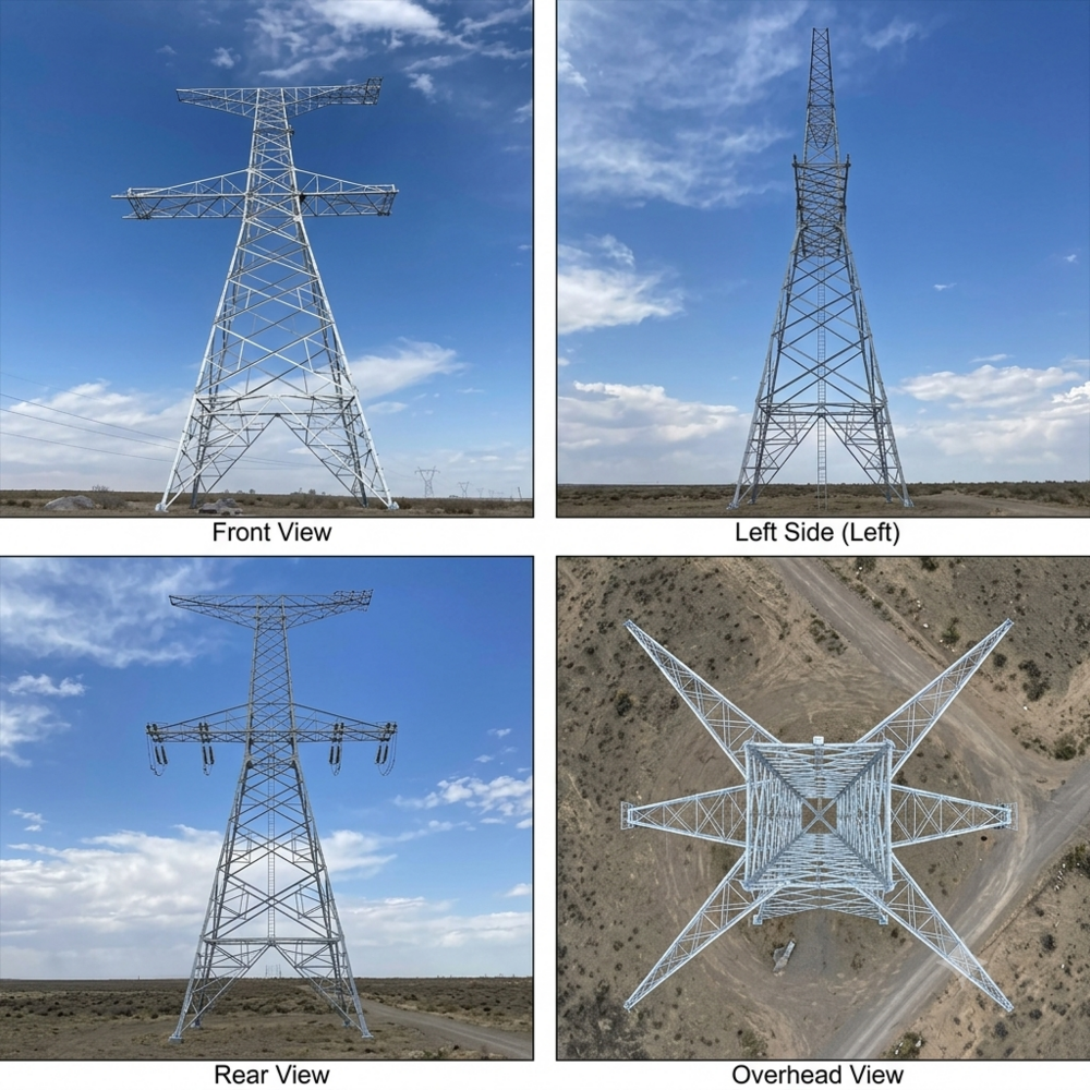 Mild Steel Transmission Line Tower 33 kv