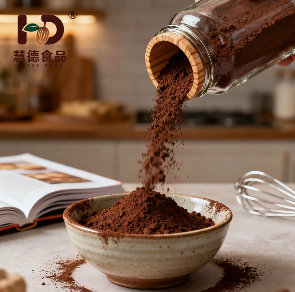 Huide Food Grade High Fat Alkalized Cocoa Powder Ph 7.5-9.0 Fat 16-20% Halal Certified Factory Direct Wholesale For Baking - Application: Chocolate