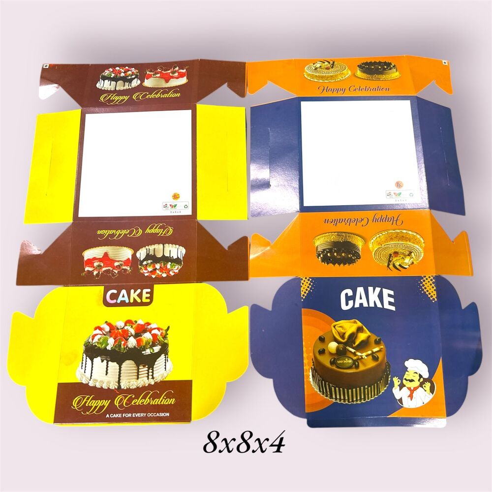 8x8x4 Printed Cake Box