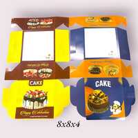 8x8x4 Printed Cake Box