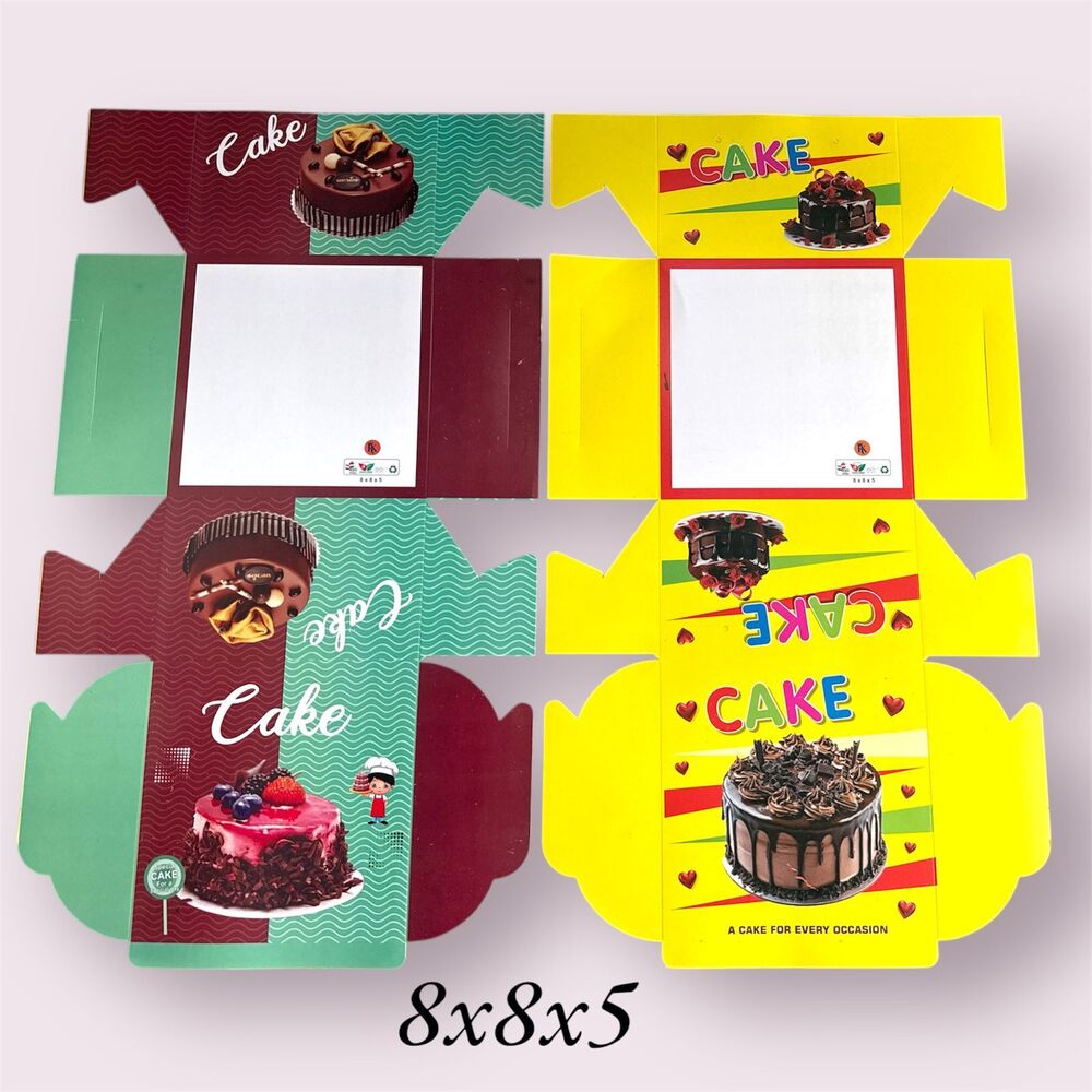 8x8x5 Printed Cake Box