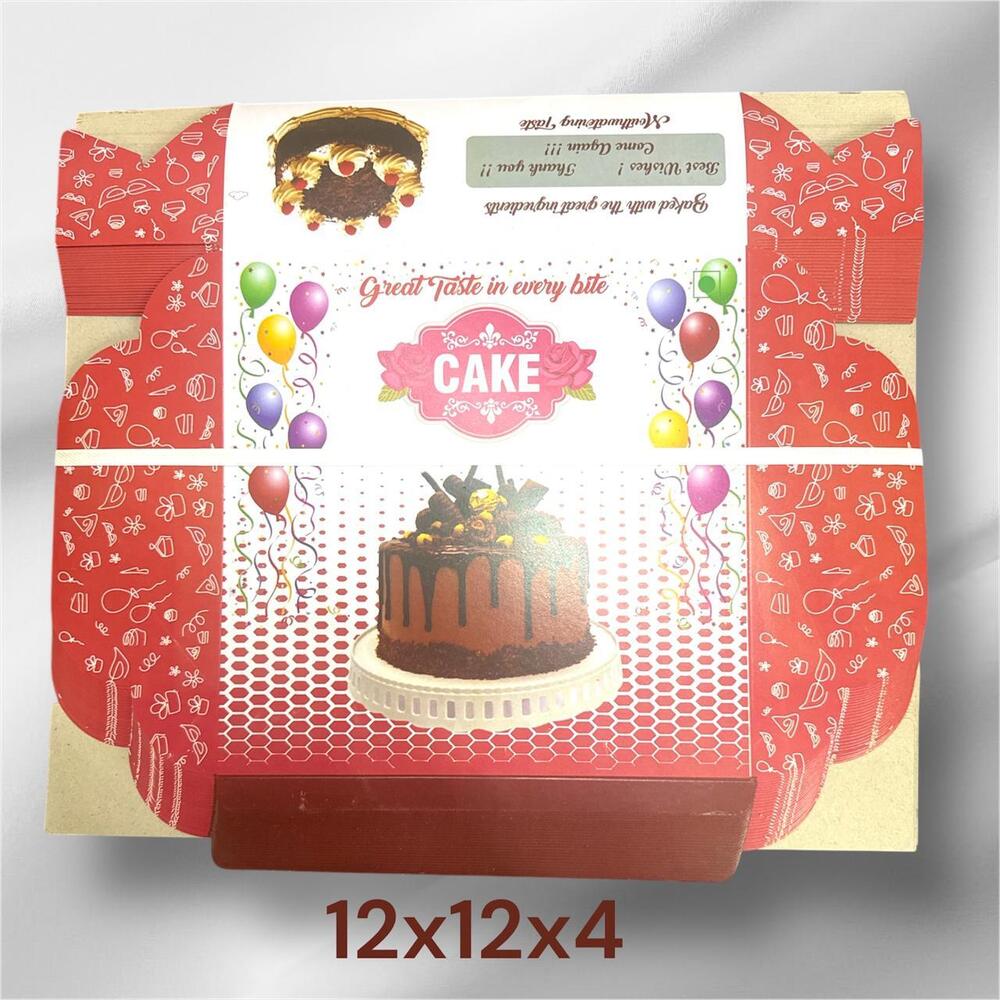 12x12x4 Printed Cake Box