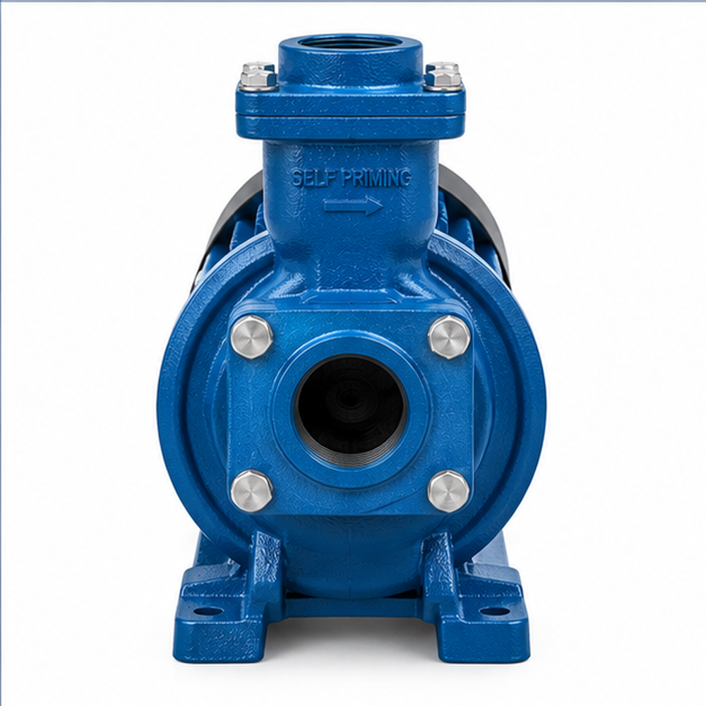 Self Priming Monoblock Pump - Mild Steel, Various Sizes, Sleek Black Color | 2 Hp Electric Power, Efficient Industrial Use