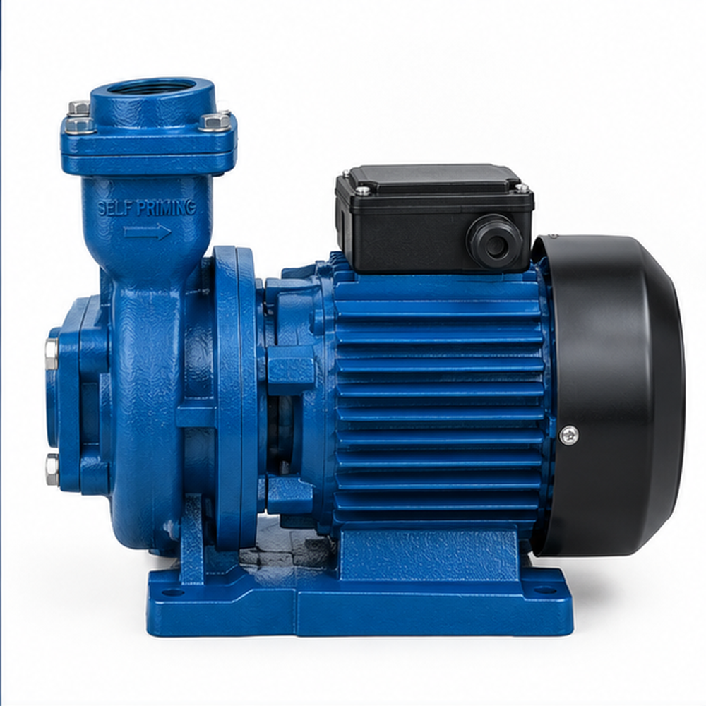 Self Priming Monoblock Pump - Mild Steel, Various Sizes, Sleek Black Color | 2 Hp Electric Power, Efficient Industrial Use