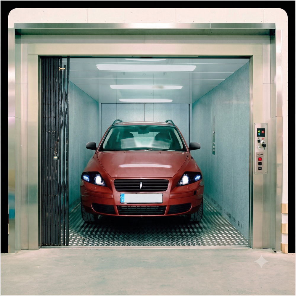 Stainless Steel Cabined Car Elevator