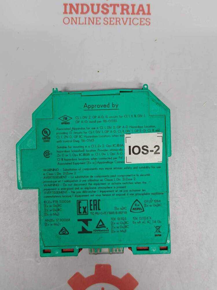 PEPPERL & FUCHS KFD2-SR2-EX2.W 2-Channel Switch Amplifier Designed As An Isolated Barrier For Intrinsically Safe Applications