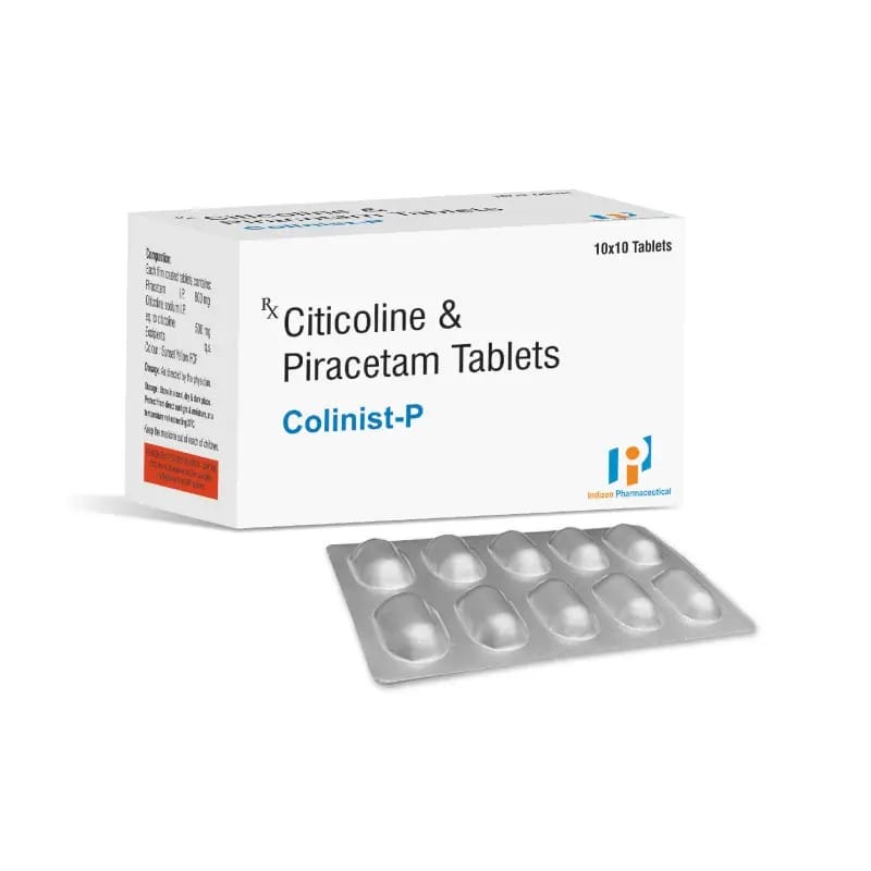Citicoline & Piracetam 500Mg Tablets - Brand Name: Colinist P