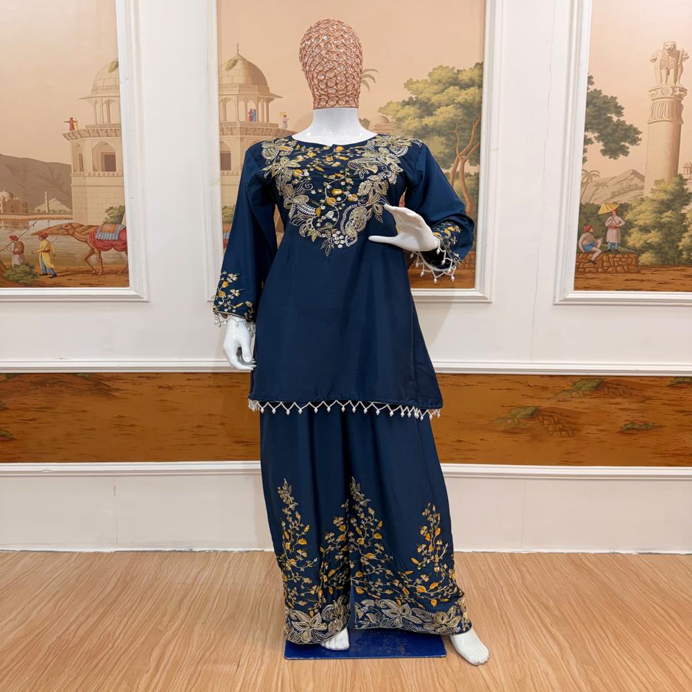 kurti plazzo set