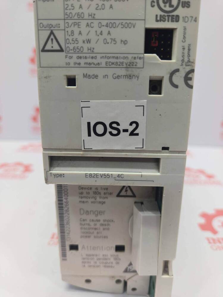 LENZE E82EV551_4C 0.55 kW (0.75 HP) Variable Frequency Drive (VFD)