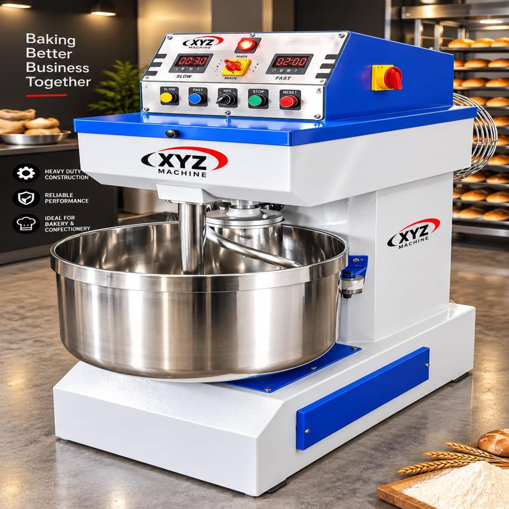 Ss Spiral Mixer Machine - Color: White And Orange