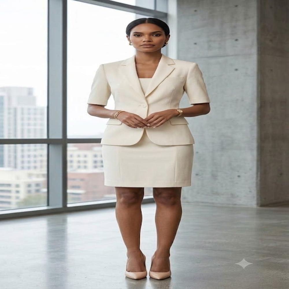 export surplus ladies blazer with skirt