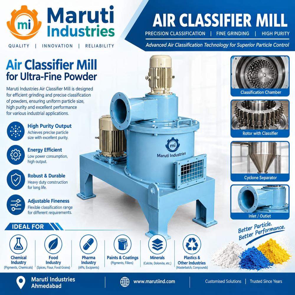 Air Classifier Mill - Capacity: 50 Kg To 500 Kg