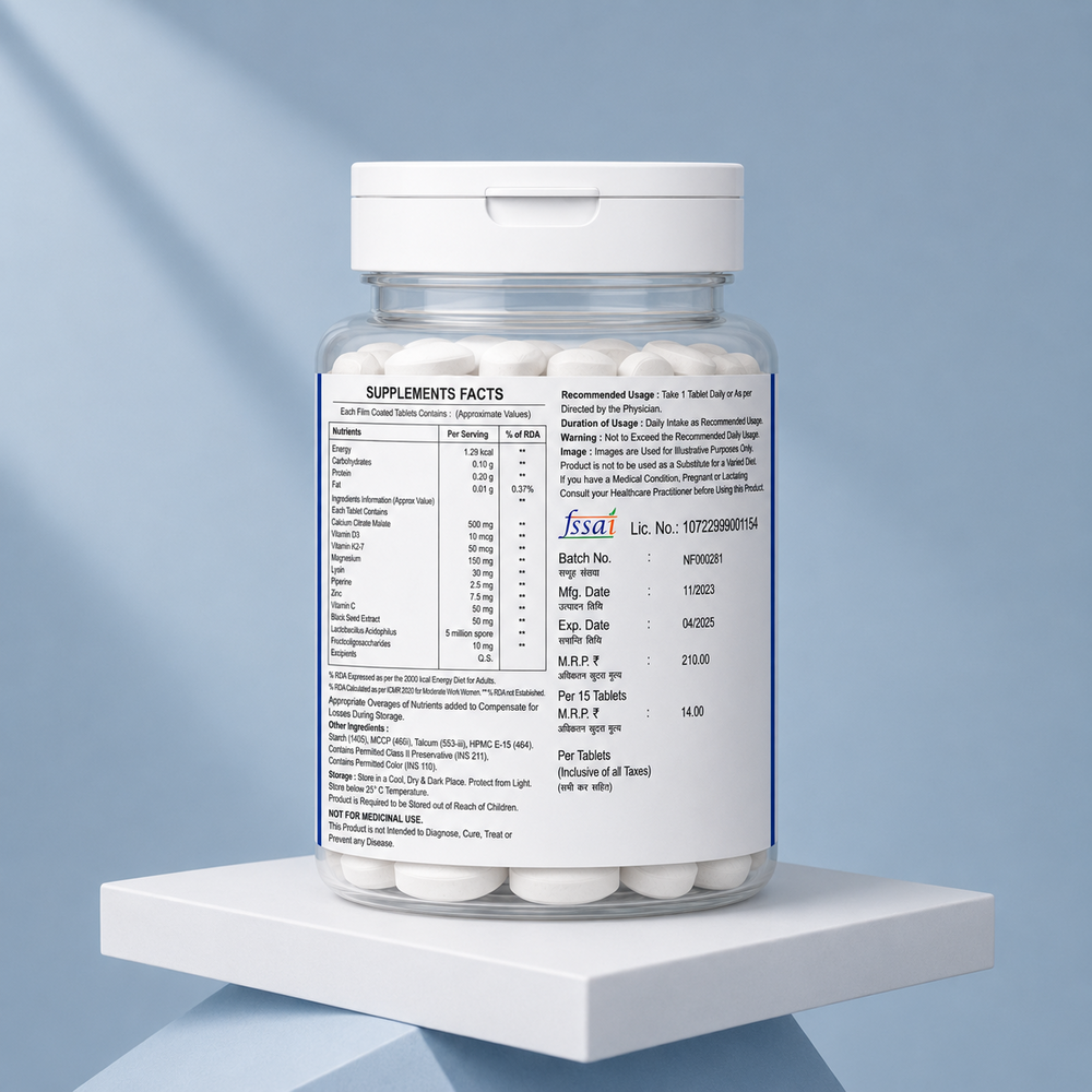 Calcium Citrate Malate + Vitamin D3 K2