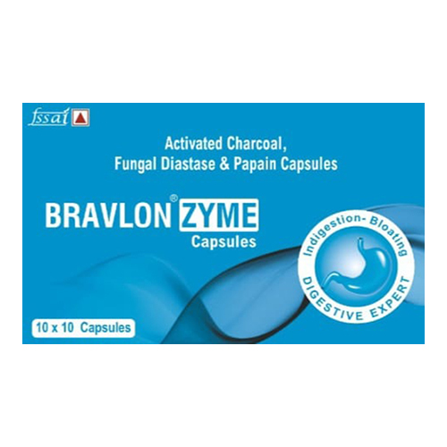 Activate Charcoal Fungal Diastase And Papin Capsules