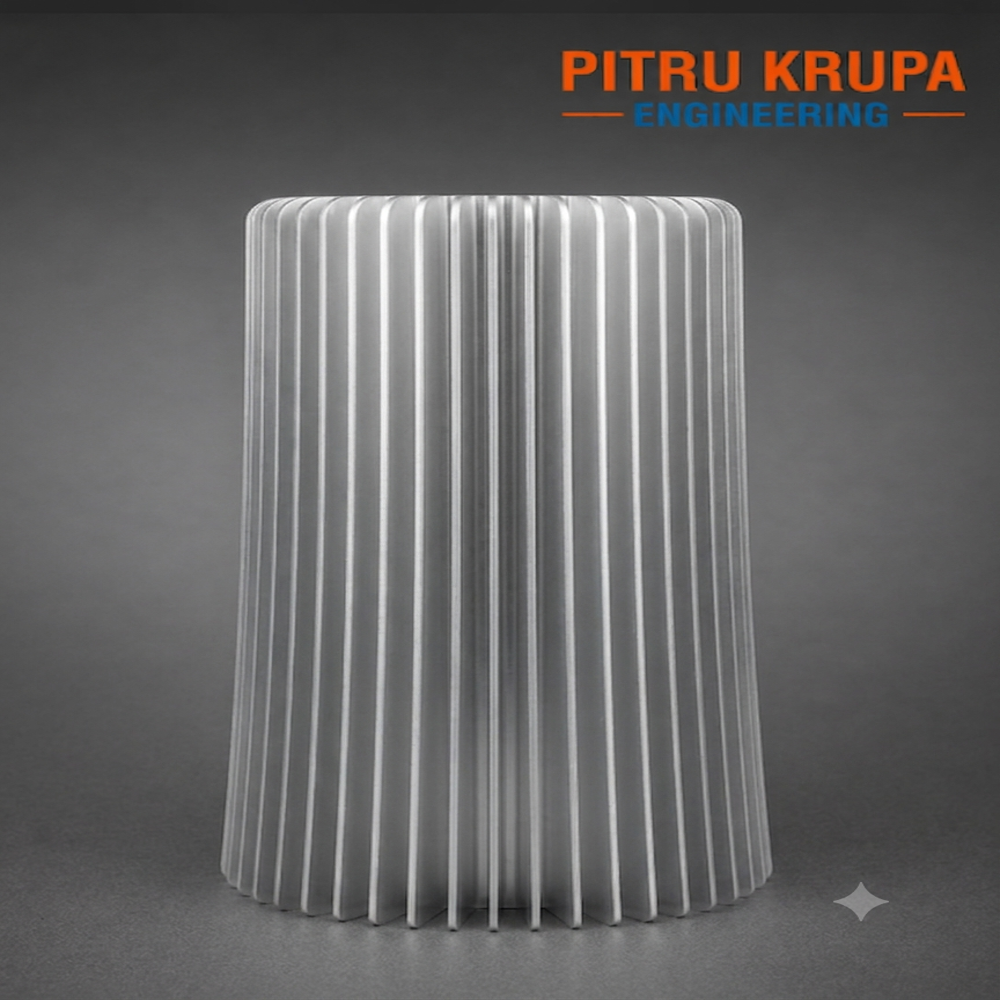 CNC Machined Aluminium Cylindrical Fin Heat Sink