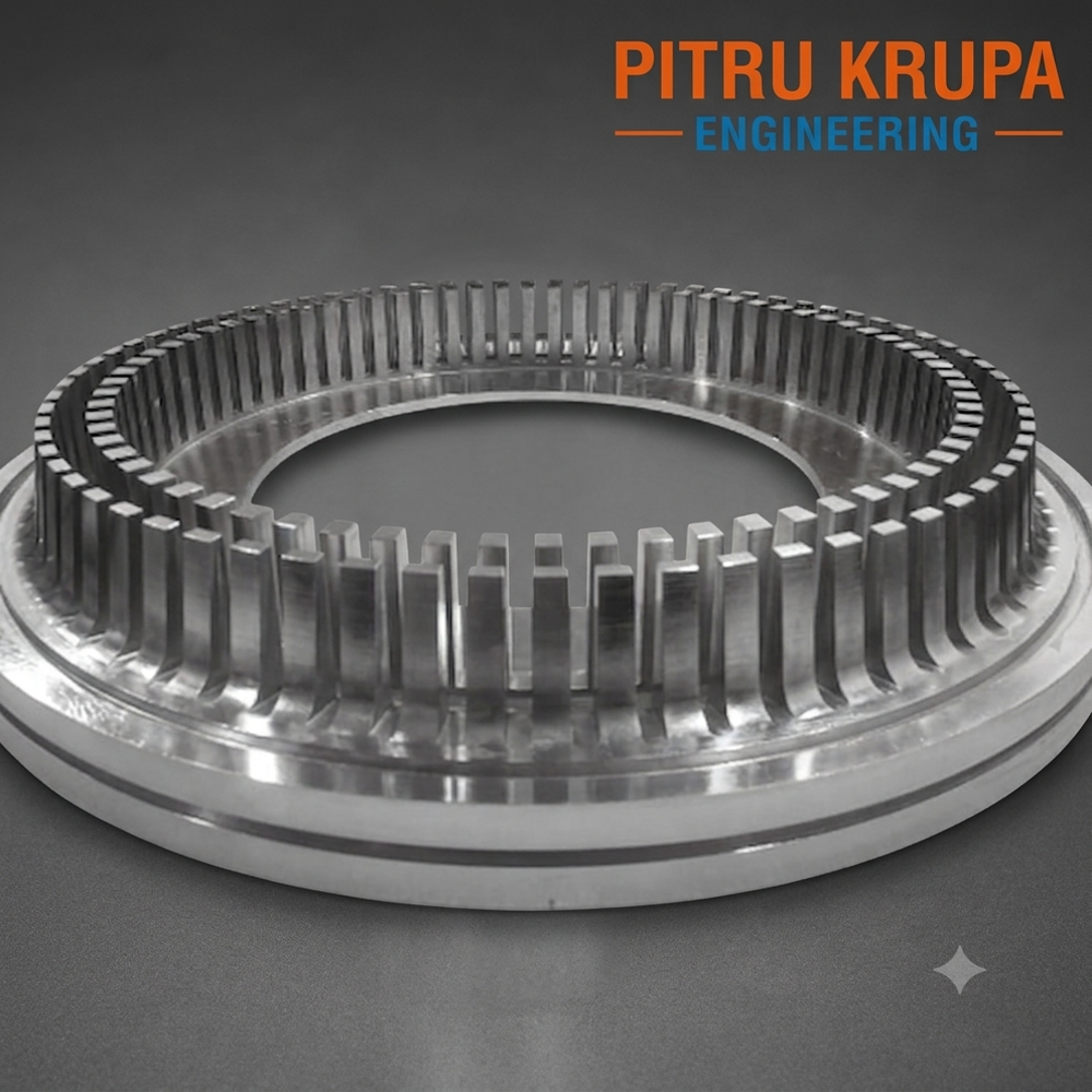 CNC Machined Aluminium Cooling Ring / Finned Heat Sink Ring