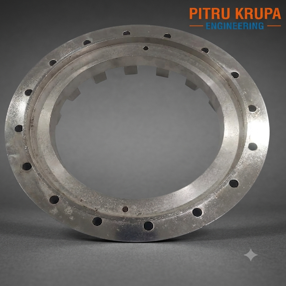 CNC Machined Aluminium Cooling Ring / Finned Heat Sink Ring