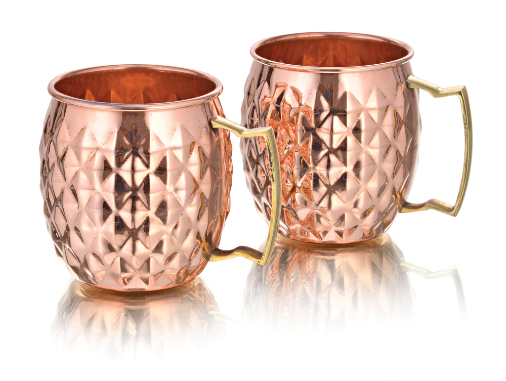 Copper Diamond Cut Mule Mug