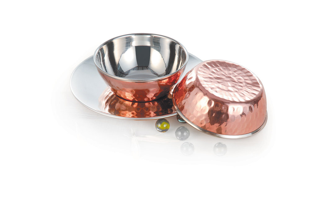 Copper Finger Bowl With Underliner