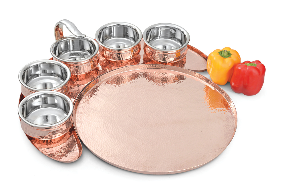 Copper Majestic Thali Set