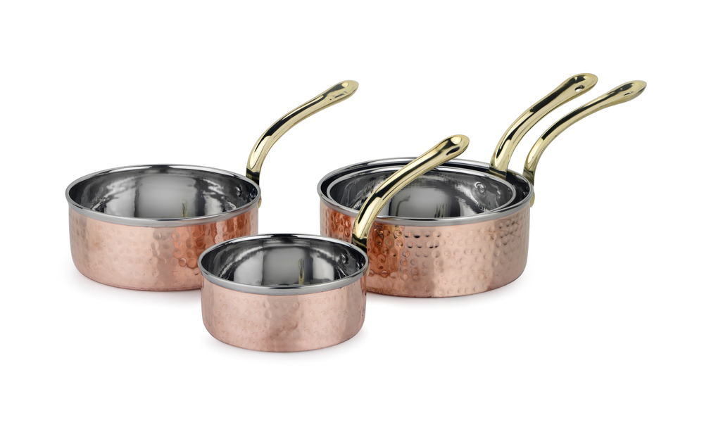 Copper Sauce Pan Single Brass Handle